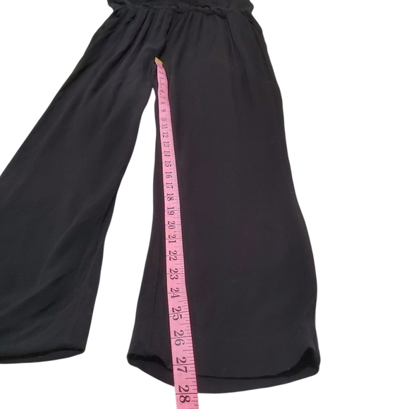 ZARA Black Tank jumpsuit Faux Wrap Pockets Lightweight M Minimalist Quiet Luxury - Picture 15 of 16